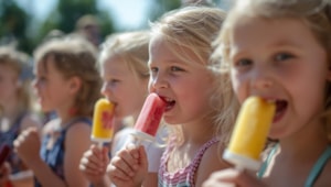 Entspannen mit ein Eis in der Hand